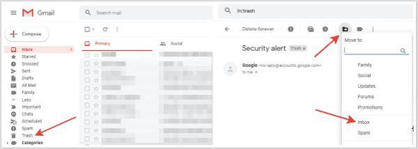 Gmail 消え た メール 復元