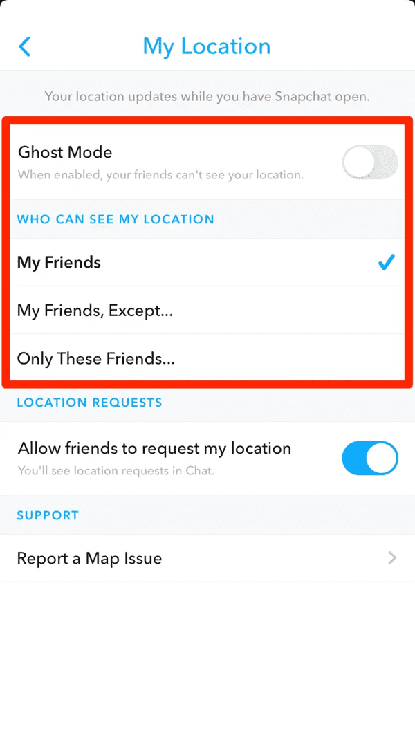 Snapchat GPS 偽装