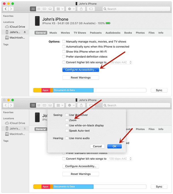 Iphone画面が拡大して戻らない問題を修復します