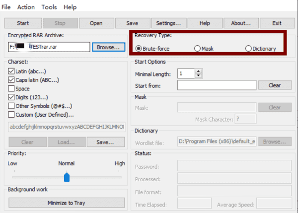 WinRARパスワード 解析 方法